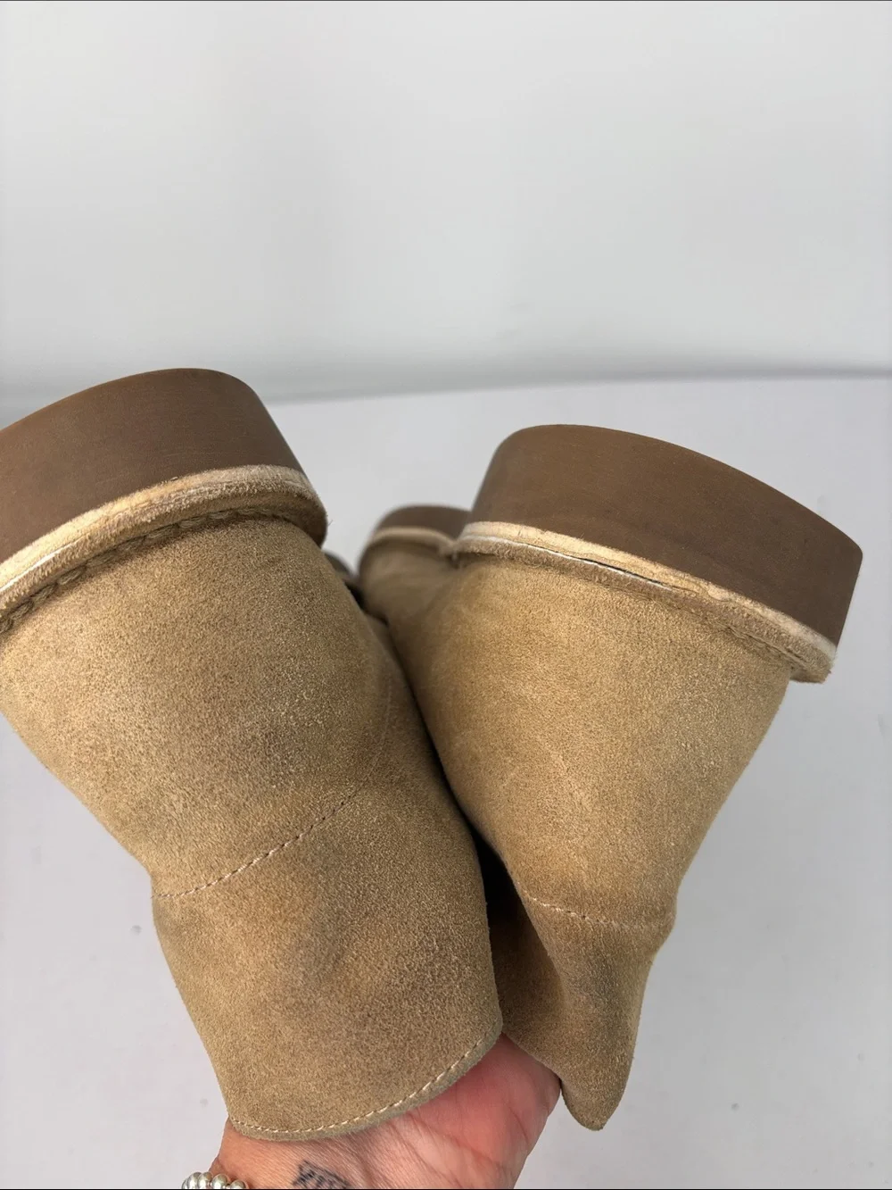 Clarks suede upper